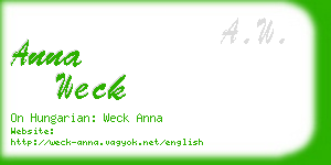 anna weck business card